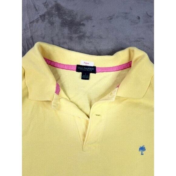 Lilly Pulitzer PIPPA yellow polo shirt size Large - Picture 4 of 6